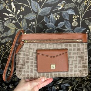 Anne Klein Tan Wristlet.